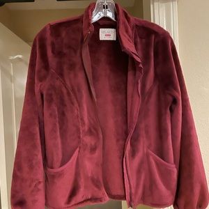 Maroon plush jacket
